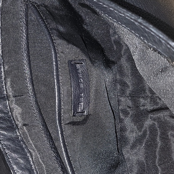 Zara NWOT  Black Studded Messenger Bag - Picture 6 of 6